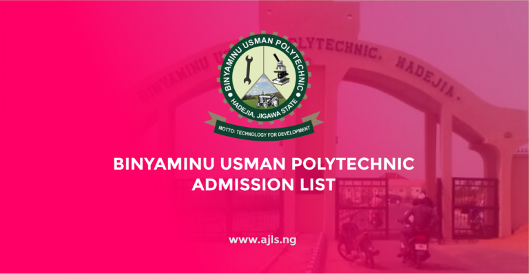 Binyaminu Usman Polytechnic Admission List