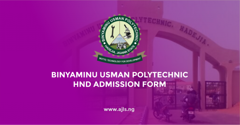 Binyaminu Usman Polytechnic HND Admission Form