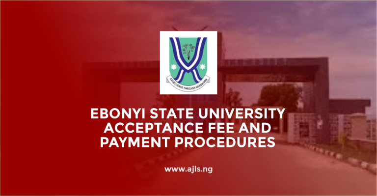 Ebonyi State University Acceptance Fee