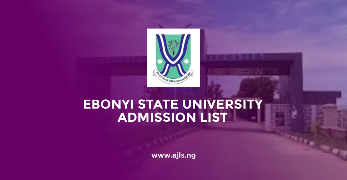 Ebonyi State University Admission List