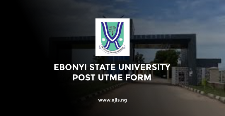 Ebonyi State University Post-UTME Form
