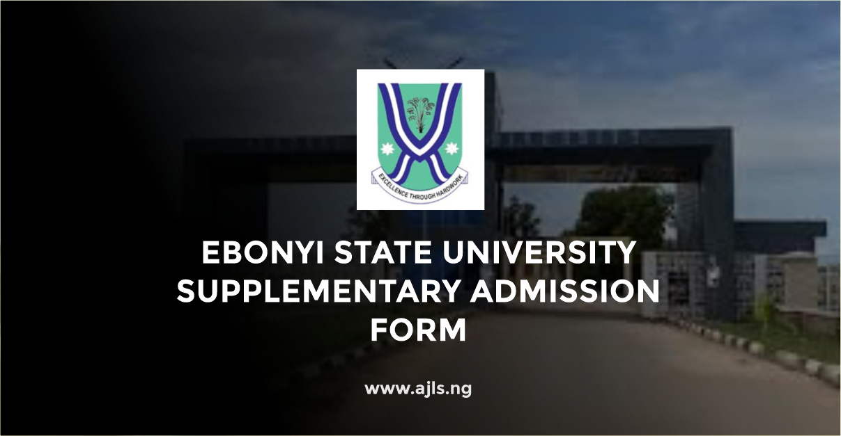 EBSU Supplementary Admission Form