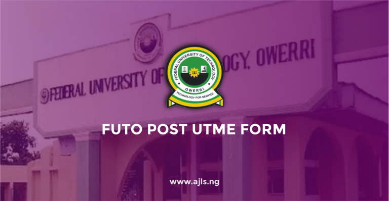 FUTO Post UTME Form