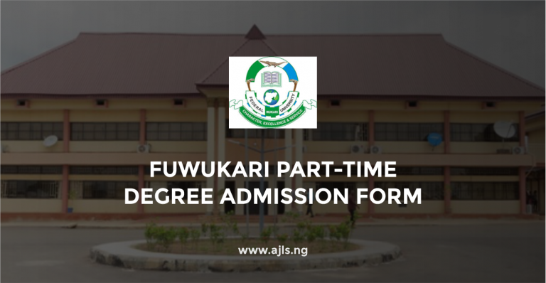 FUWUKARI Part-Time Degree Admission Form