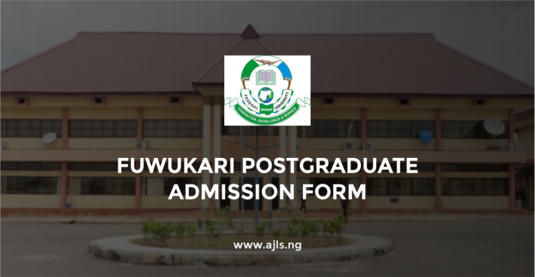 FUWUKARI Postgraduate Admission Form