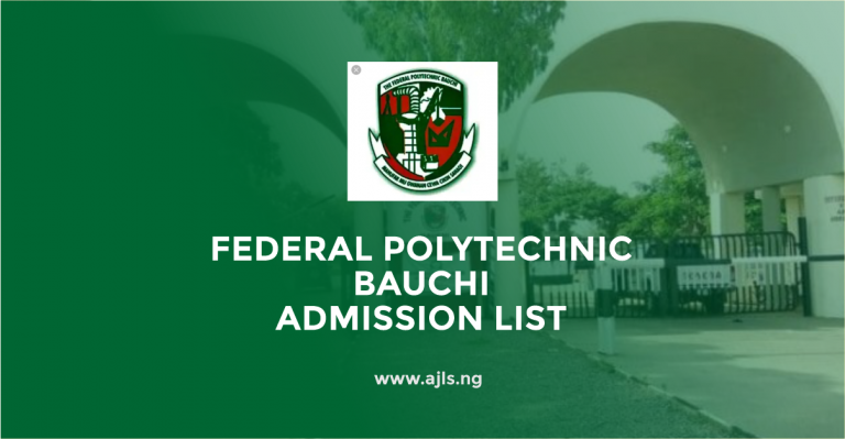 Federal Polytechnic Bauchi Admission List