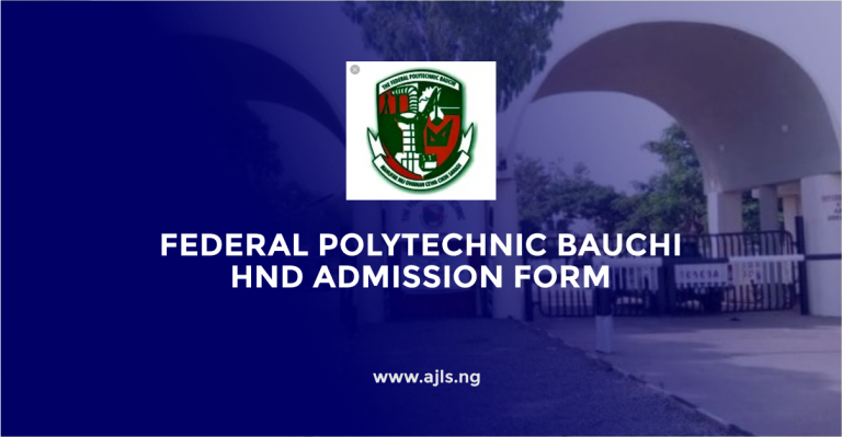 Federal Polytechnic Bauchi HND Admission Form