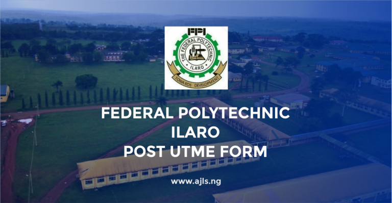 Federal Polytechnic Ilaro Post UTME Form