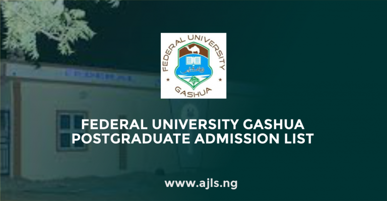 Federal University Gashua Postgraduate Admission List