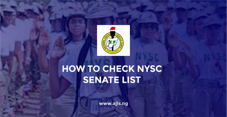How to Check NYSC Senate List