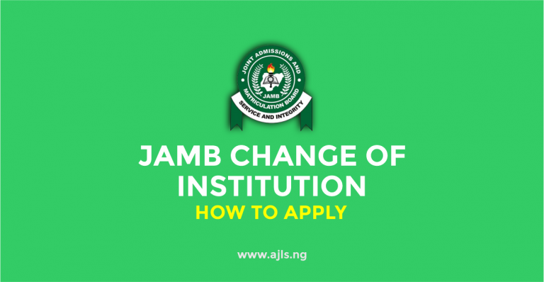 JAMB Change of Institution