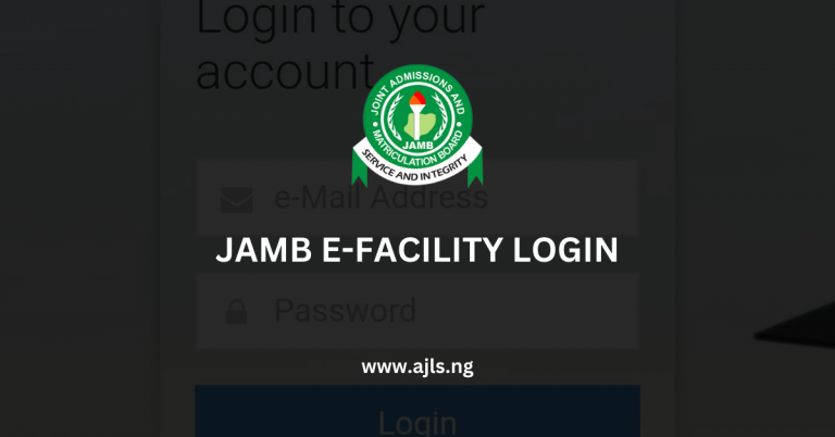 Jamb efacility Login