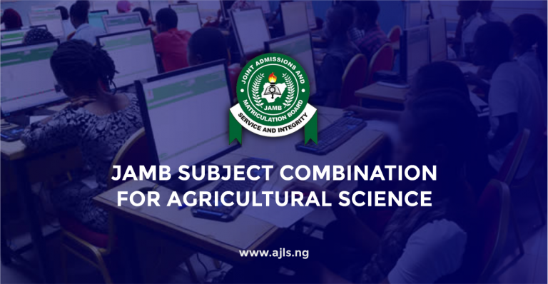 JAMB Subject Combination For Agricultural Engineering