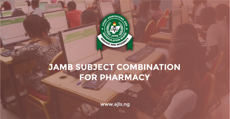 JAMB Subject Combination for Pharmacy