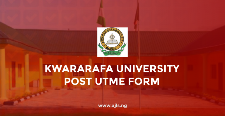 Kwararafa University Post UTME Form