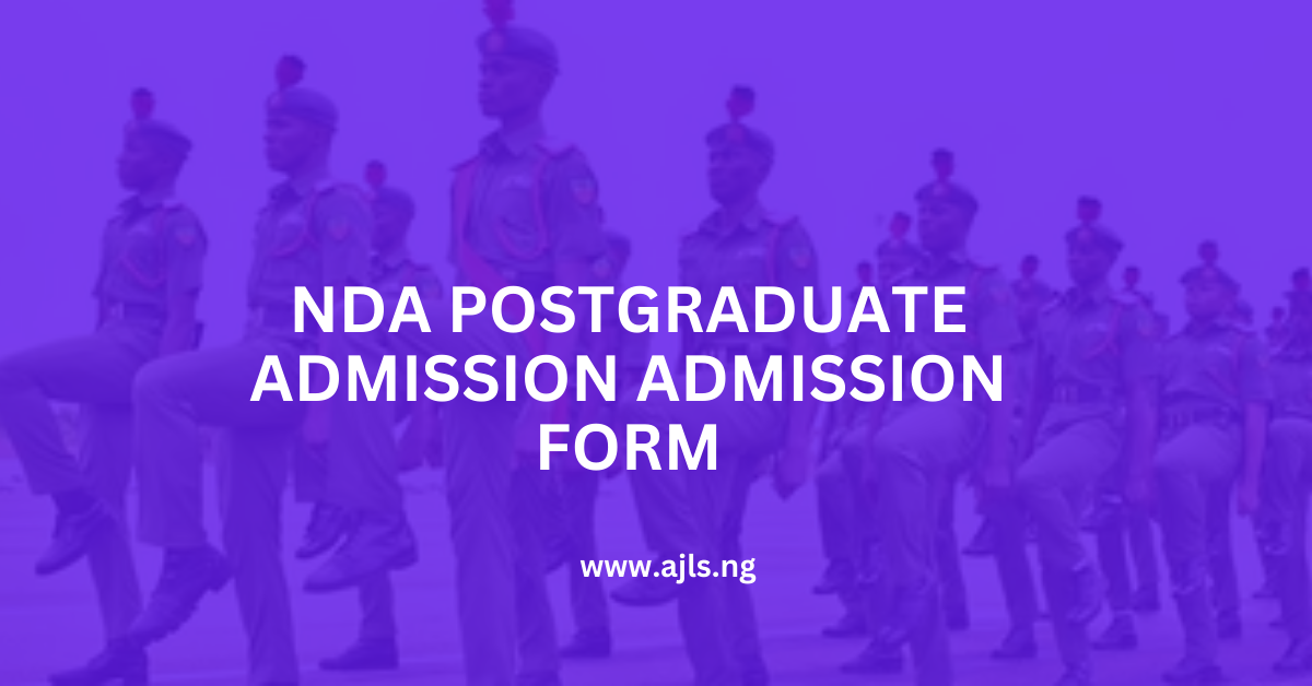 NDA Postgraduate Admission Form