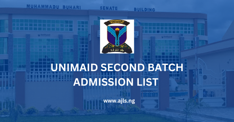 UNIMAID Second Batch Admission List