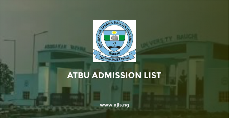 ATBU Admission List