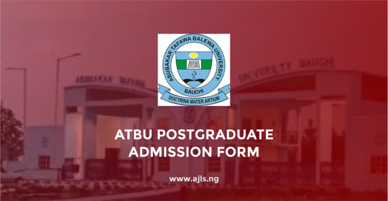 ATBU Postgraduate Admission Form