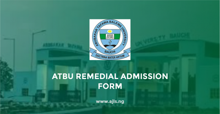 ATBU Remedial Admission Form