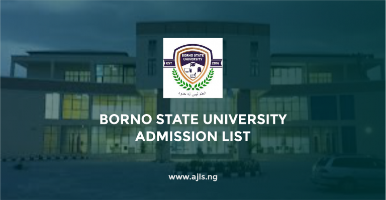 Borno State University Admission List