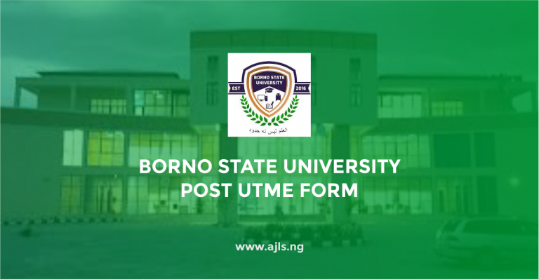 Borno State University Post UTME Form