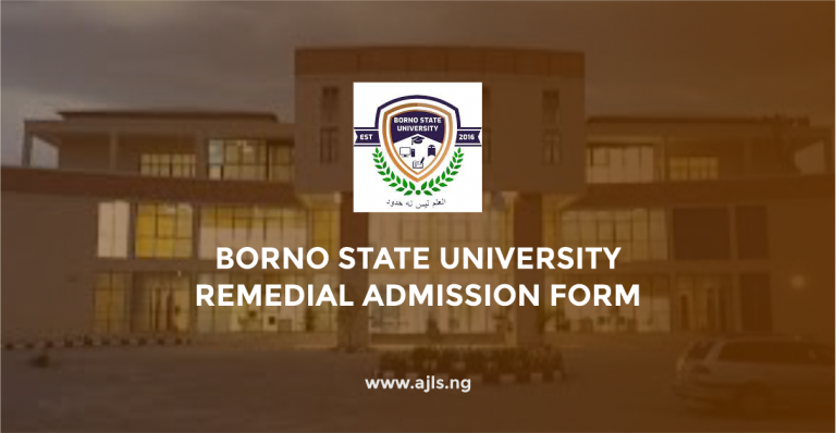 Borno State University Remedial Admission Form