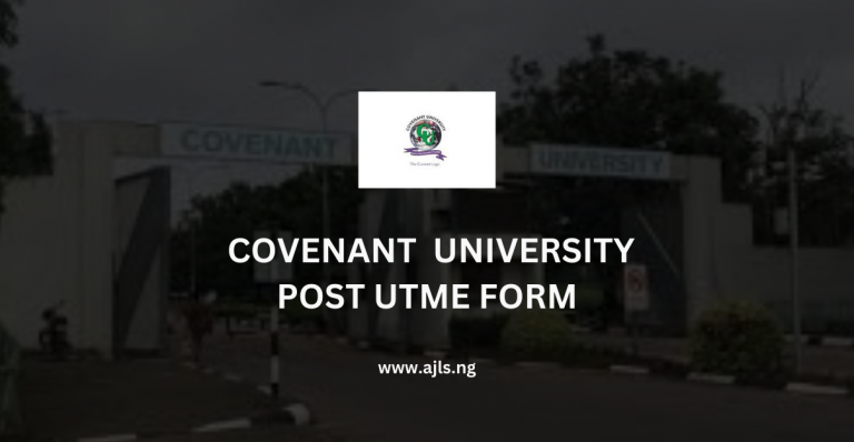 Covenant University Post-UTME Form