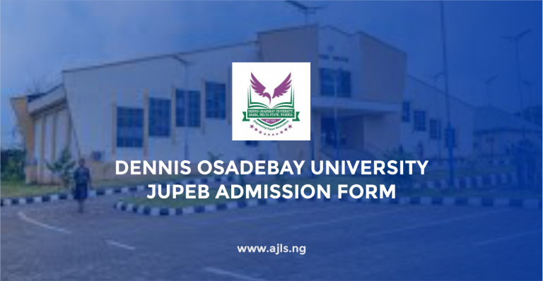 Dennis Osadebay University JUPEB Admission Form