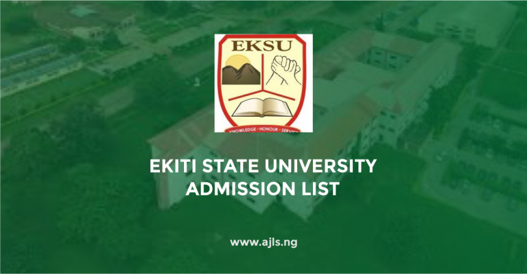 Ekiti State University Admission List
