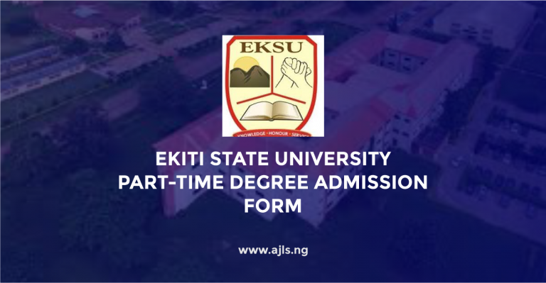 Ekiti State University Part-Time Degree Admission Form