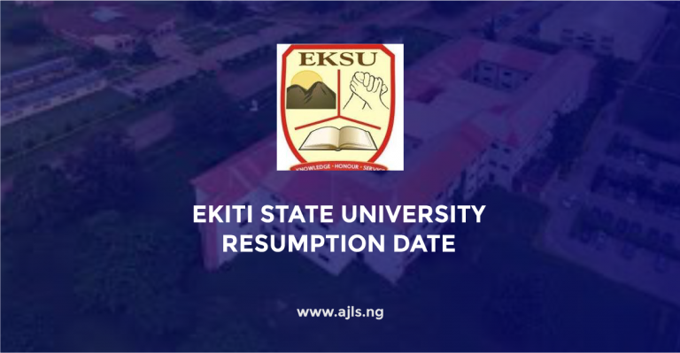 Ekiti State University Resumption Date