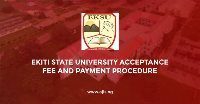 Ekiti State University Acceptance Fee