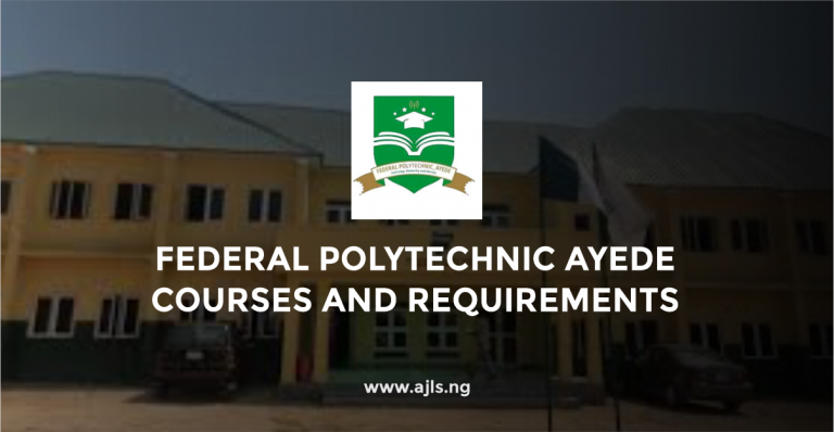 Federal Polytechnic Ayede Courses