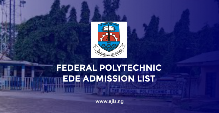 Federal Polytechnic Ede Admission List