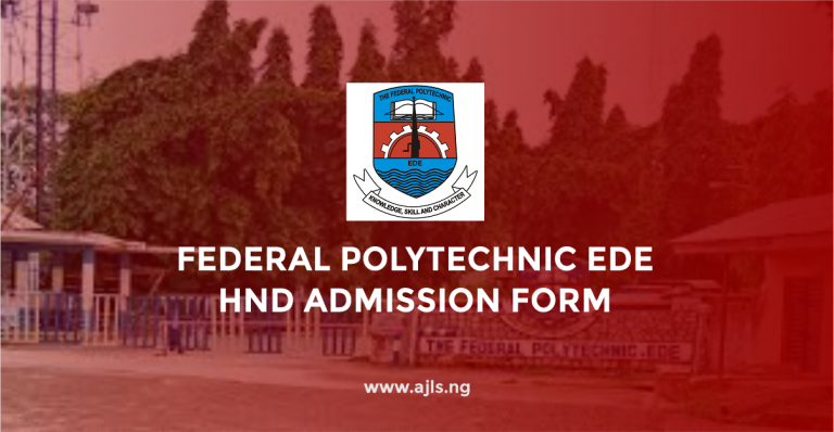 Federal Polytechnic Ede HND Admission Form [2024/2025]