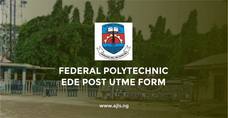 Federal Polytechnic Ede Post UTME Form