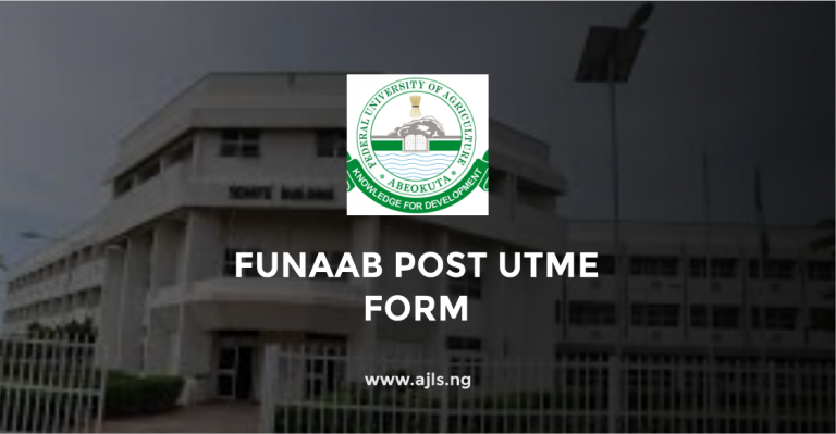 FUNAAB Post UTME Form