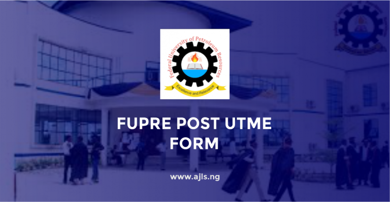FUPRE Post UTME Form