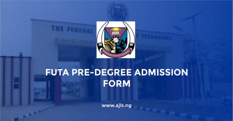 FUTA Pre-Degree Admission Form