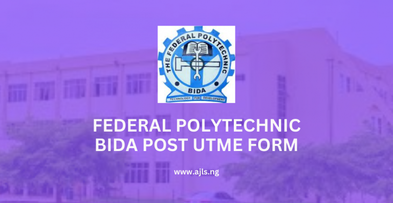 Federal Polytechnic Bida Post UTME Form