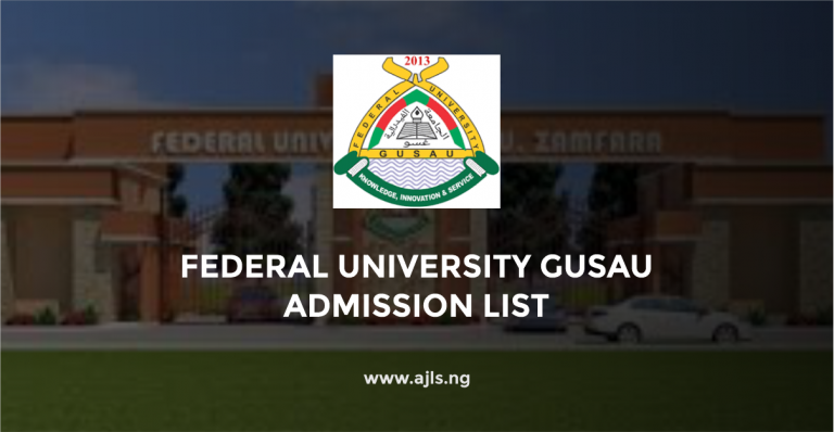 Federal University Gusau Admission List