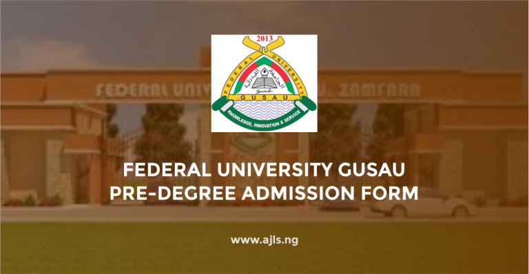 Federal University Gusau Pre-Degree Admission Form
