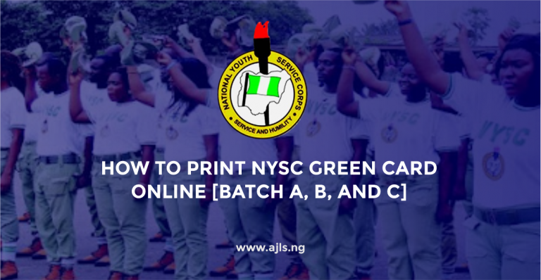 How to Print NYSC Green Card Online