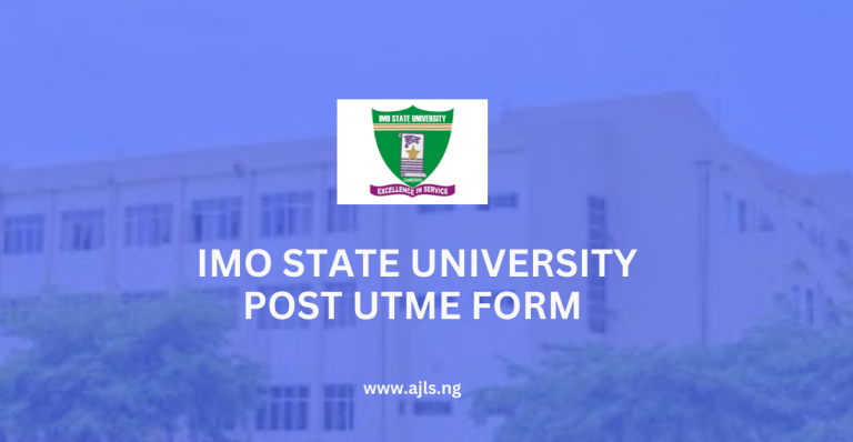 Imo State University Post UTME Form