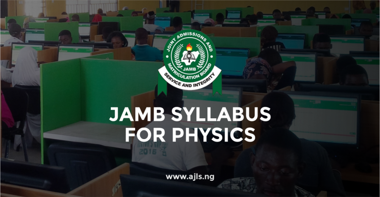 JAMB Syllabus for Physics