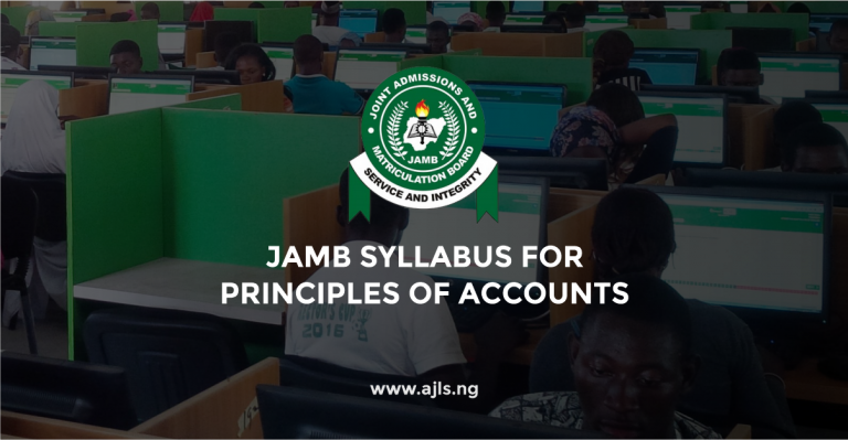JAMB Syllabus for Principles of Accounts