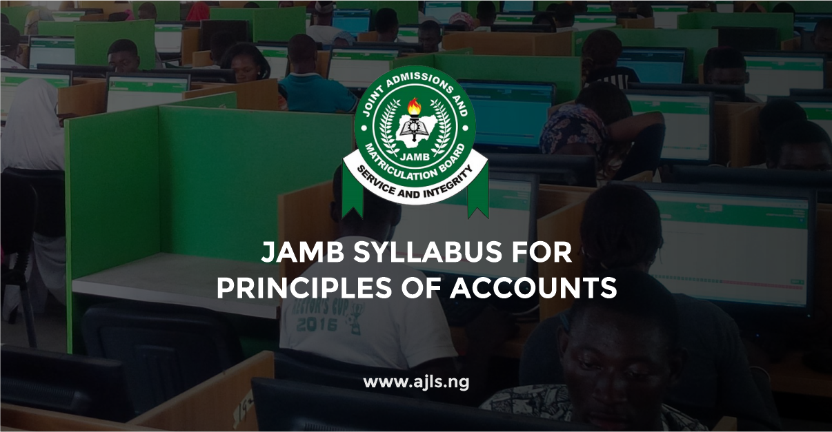 JAMB Syllabus for Principles of Accounts