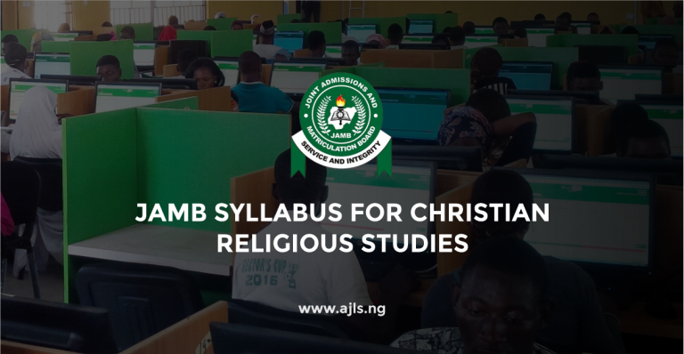 JAMB Syllabus For Christian Religious Studies