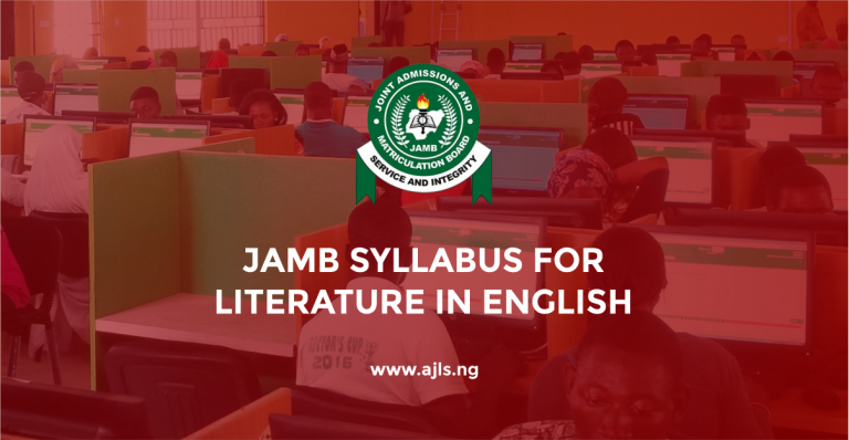JAMB Syllabus For Literature in English